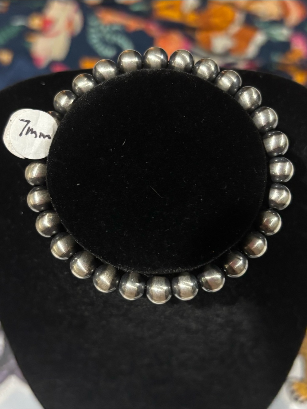 Navajo Sterling Silver Pearl Bracelet, 7mm